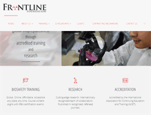 Tablet Screenshot of frontlinefoundation.org